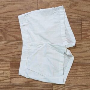 White 100% cotton lightweight summer shorts with 4" inseam, J Crew women's 6